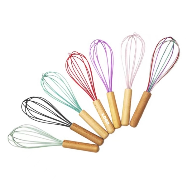 Silicone Whisk with Wood Handle - Silicone Whisk with Wood Handle - Image 0 of 1