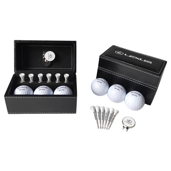 Golf Gift Kit With Leather Case - Golf Gift Kit With Leather Case - Image 1 of 1