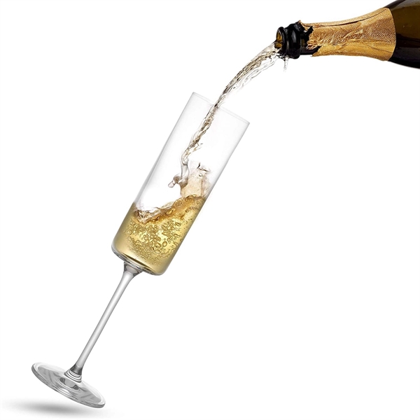 Champagne Flute Crystal Glass Custom Logo - Champagne Flute Crystal Glass Custom Logo - Image 1 of 3