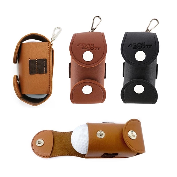 PU Golf Ball Pouch - PU Golf Ball Pouch - Image 1 of 1