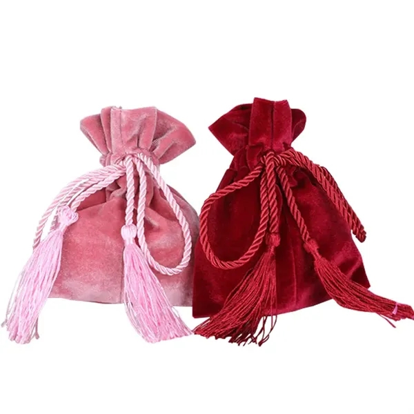 Velvet Drawstring Jewelry Gift Bags - Velvet Drawstring Jewelry Gift Bags - Image 0 of 1