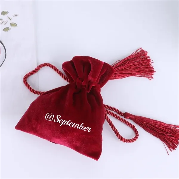 Velvet Drawstring Jewelry Gift Bags - Velvet Drawstring Jewelry Gift Bags - Image 1 of 1