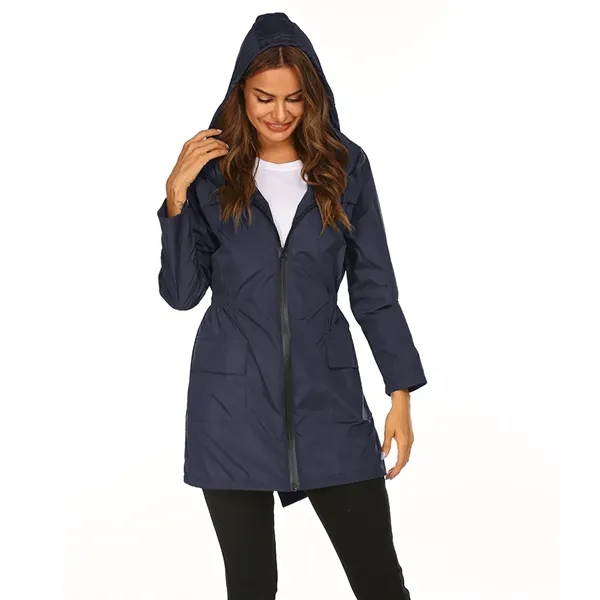 Womens Rain Jacket Hooded Waterproof - Womens Rain Jacket Hooded Waterproof - Image 1 of 1