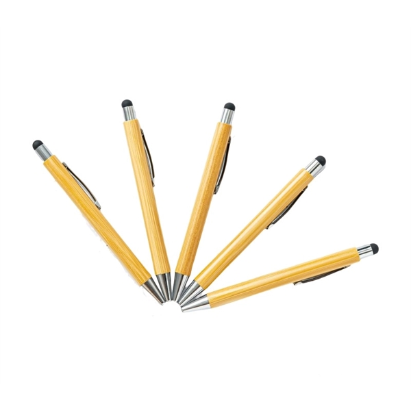 Eco-friendly Bamboo Pen with Stylus - Eco-friendly Bamboo Pen with Stylus - Image 2 of 3