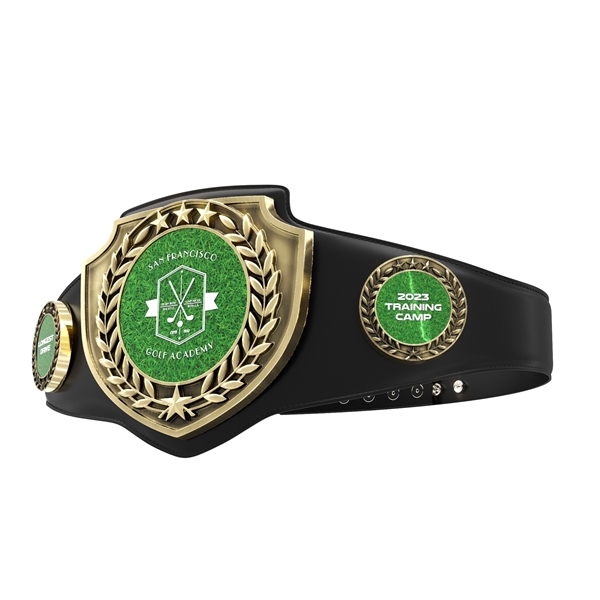 Vibraprint® Bright Gold Championship Shield Award Belt - Vibraprint® Bright Gold Championship Shield Award Belt - Image 9 of 24