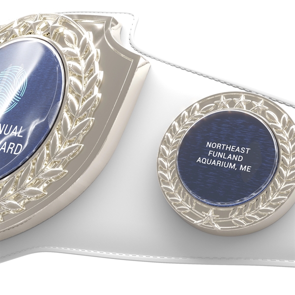 Vibraprint® Bright Silver Championship Shield Award Belt - Vibraprint® Bright Silver Championship Shield Award Belt - Image 12 of 25