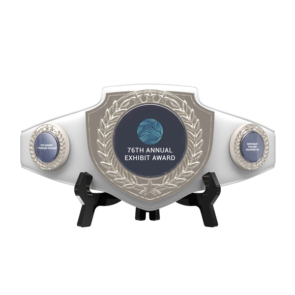 Vibraprint® Bright Silver Championship Shield Award Belt - Vibraprint® Bright Silver Championship Shield Award Belt - Image 17 of 25