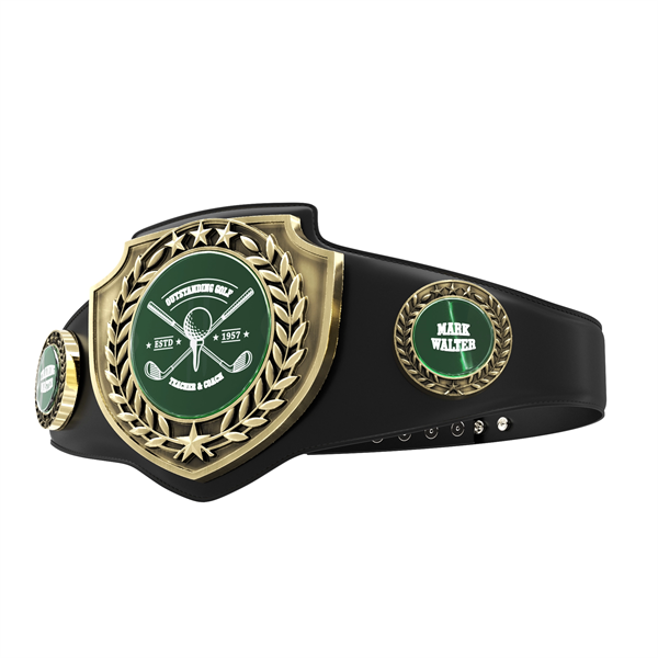 Vibraprint® Antique Gold Championship Shield Award Belt - Vibraprint® Antique Gold Championship Shield Award Belt - Image 0 of 24