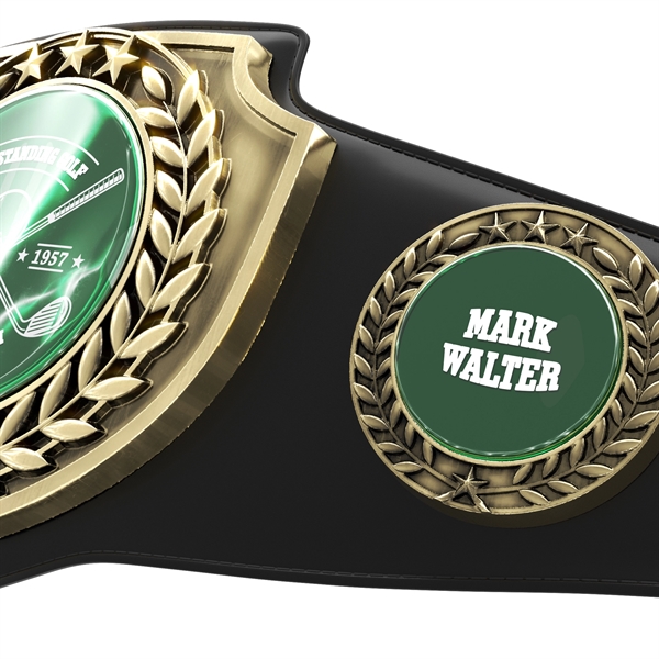 Vibraprint® Antique Gold Championship Shield Award Belt - Vibraprint® Antique Gold Championship Shield Award Belt - Image 3 of 24