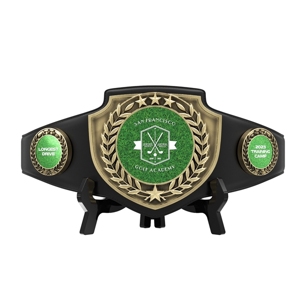 Vibraprint® Antique Gold Championship Shield Award Belt - Vibraprint® Antique Gold Championship Shield Award Belt - Image 15 of 24