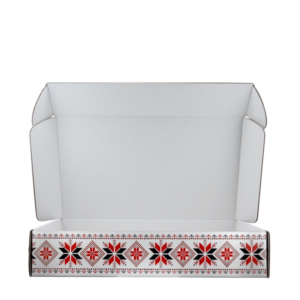 Mailing Box, B-Flute 20" x 12" x 4" - White - F - 960 sq in - Mailing Box, B-Flute 20" x 12" x 4" - White - F - 960 sq in - Image 0 of 7