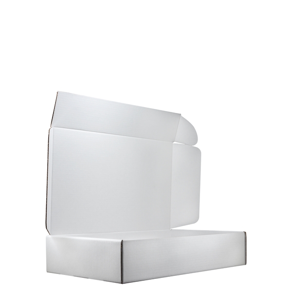 Mailing Box, B-Flute 20" x 12" x 4" - White - F - 960 sq in - Mailing Box, B-Flute 20" x 12" x 4" - White - F - 960 sq in - Image 5 of 7