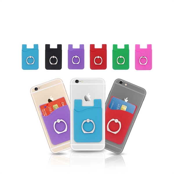 Cell Phone Card Holder With Ring - Cell Phone Card Holder With Ring - Image 0 of 1