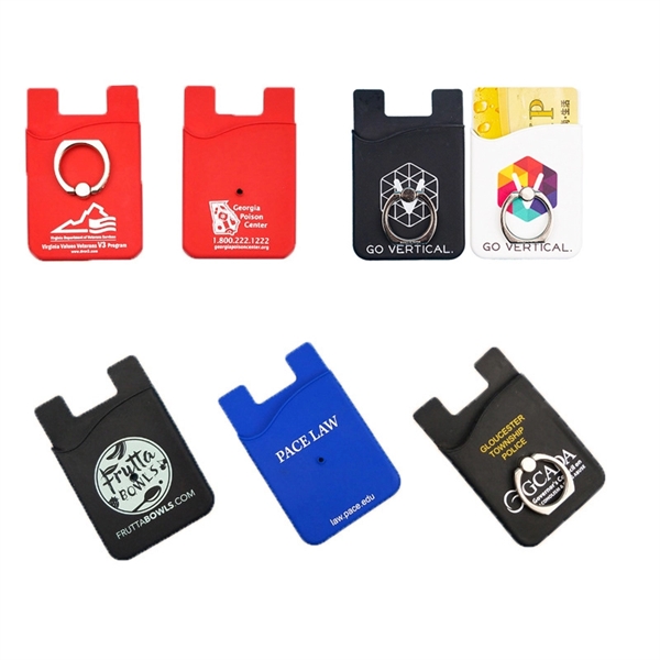 Cell Phone Card Holder With Ring - Cell Phone Card Holder With Ring - Image 1 of 1