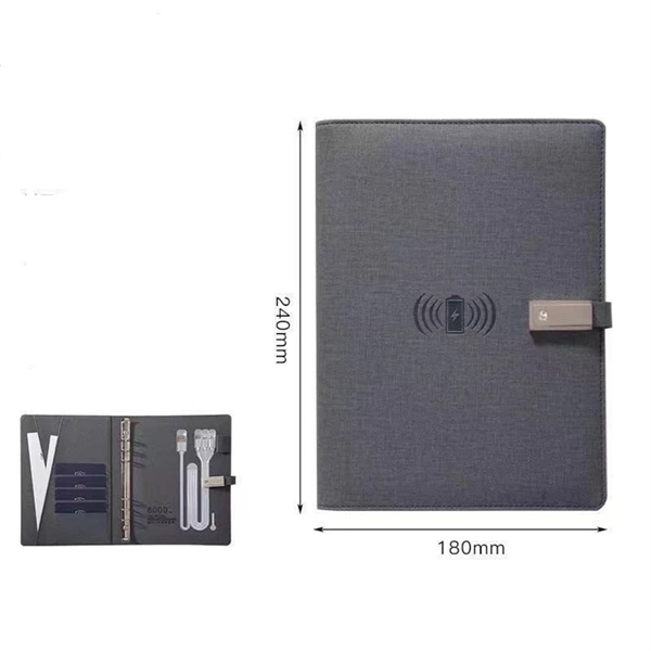 8000Mah Wireless Charging Notebook With 16Gb U Disk - 8000Mah Wireless Charging Notebook With 16Gb U Disk - Image 4 of 5