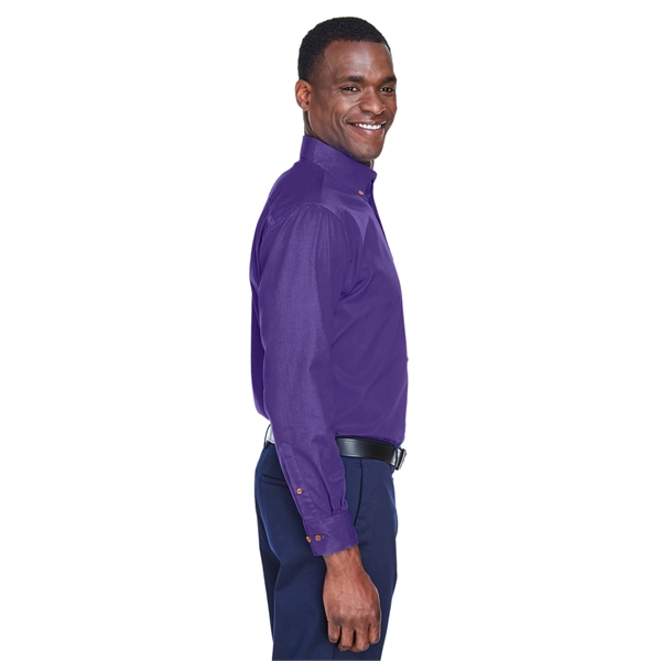 Harriton Men's Easy Blend™ Long-Sleeve Twill Shirt with S... - Harriton Men's Easy Blend™ Long-Sleeve Twill Shirt with S... - Image 92 of 135