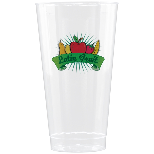 16 oz Clear Fluted Plastic Cup - Digital - 16 oz Clear Fluted Plastic Cup - Digital - Image 0 of 1