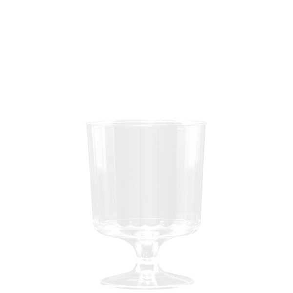 5 oz Clear Fluted Plastic Footed Wine Cup - Digital - 5 oz Clear Fluted Plastic Footed Wine Cup - Digital - Image 1 of 1