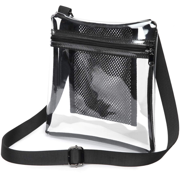 Clear Pvc Sling Shoulder Messenger Bag - Clear Pvc Sling Shoulder Messenger Bag - Image 3 of 4