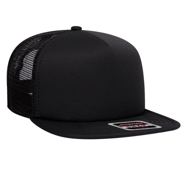 Otto 5-Panel Mid Profile Foam Trucker Flat Bill Hat - Otto 5-Panel Mid Profile Foam Trucker Flat Bill Hat - Image 0 of 4