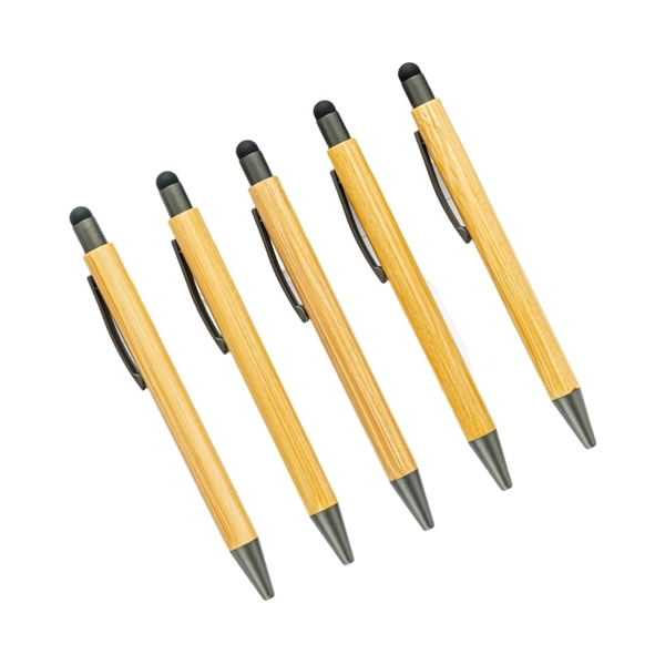 2-in-1 Eco-friendly Bamboo Pen with Stylus - 2-in-1 Eco-friendly Bamboo Pen with Stylus - Image 1 of 3