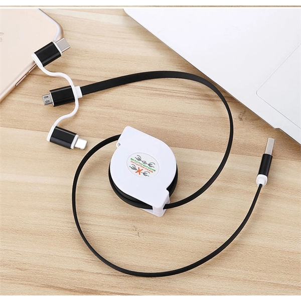 Retractable USB 3in1 Charging Cable - Retractable USB 3in1 Charging Cable - Image 1 of 3