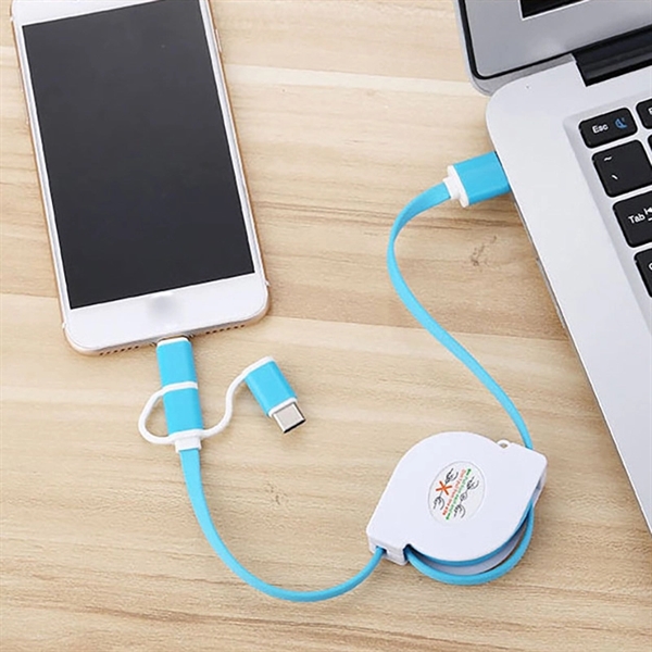 Retractable USB 3in1 Charging Cable - Retractable USB 3in1 Charging Cable - Image 3 of 3