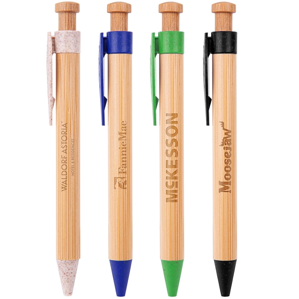 The Camden Bamboo Retractable Wheat Straw Eco-Pen - The Camden Bamboo Retractable Wheat Straw Eco-Pen - Image 0 of 6