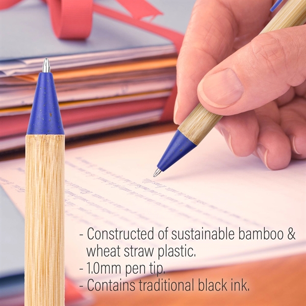 The Camden Bamboo Retractable Wheat Straw Eco-Pen - The Camden Bamboo Retractable Wheat Straw Eco-Pen - Image 1 of 6