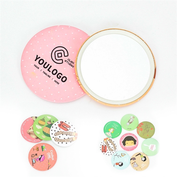Colorful Tinplate Portable Cosmetic Makeup Mirror
