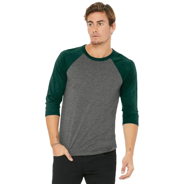 BELLA+CANVAS® Unisex 3/4-Sleeve Baseball Tee - BELLA+CANVAS® Unisex 3/4-Sleeve Baseball Tee - Image 5 of 22