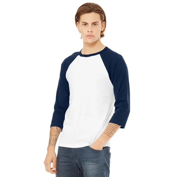 BELLA+CANVAS® Unisex 3/4-Sleeve Baseball Tee - BELLA+CANVAS® Unisex 3/4-Sleeve Baseball Tee - Image 7 of 22
