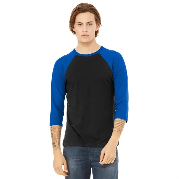BELLA+CANVAS® Unisex 3/4-Sleeve Baseball Tee - BELLA+CANVAS® Unisex 3/4-Sleeve Baseball Tee - Image 9 of 22