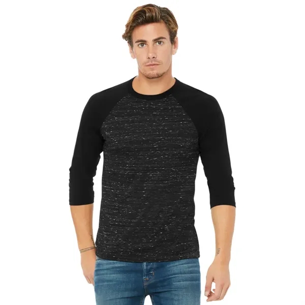 BELLA+CANVAS® Unisex 3/4-Sleeve Baseball Tee - BELLA+CANVAS® Unisex 3/4-Sleeve Baseball Tee - Image 12 of 22
