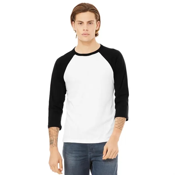 BELLA+CANVAS® Unisex 3/4-Sleeve Baseball Tee - BELLA+CANVAS® Unisex 3/4-Sleeve Baseball Tee - Image 13 of 22