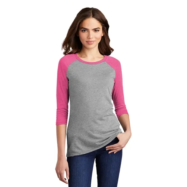 District® Women's Perfect Tri® 3/4-Sleeve Raglan - District® Women's Perfect Tri® 3/4-Sleeve Raglan - Image 1 of 10