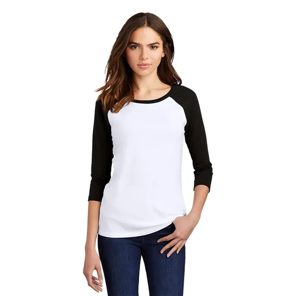 District® Women's Perfect Tri® 3/4-Sleeve Raglan - District® Women's Perfect Tri® 3/4-Sleeve Raglan - Image 3 of 10