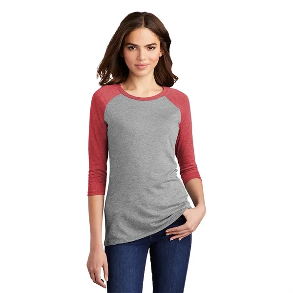District® Women's Perfect Tri® 3/4-Sleeve Raglan - District® Women's Perfect Tri® 3/4-Sleeve Raglan - Image 5 of 10
