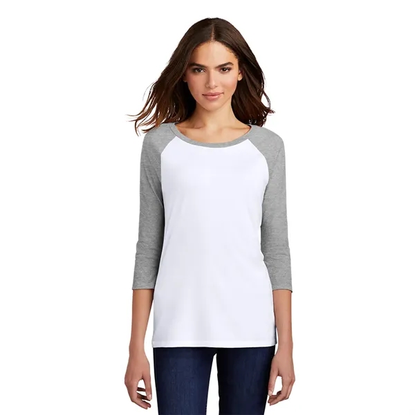 District® Women's Perfect Tri® 3/4-Sleeve Raglan - District® Women's Perfect Tri® 3/4-Sleeve Raglan - Image 6 of 10