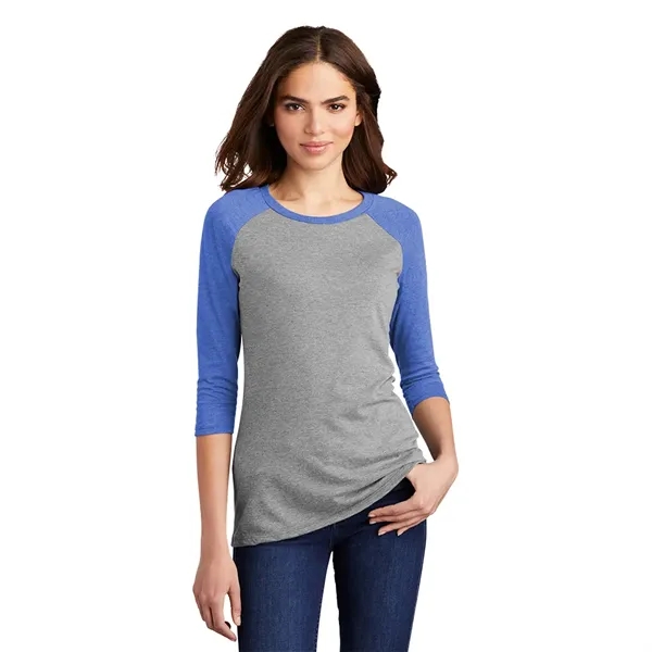 District® Women's Perfect Tri® 3/4-Sleeve Raglan - District® Women's Perfect Tri® 3/4-Sleeve Raglan - Image 8 of 10