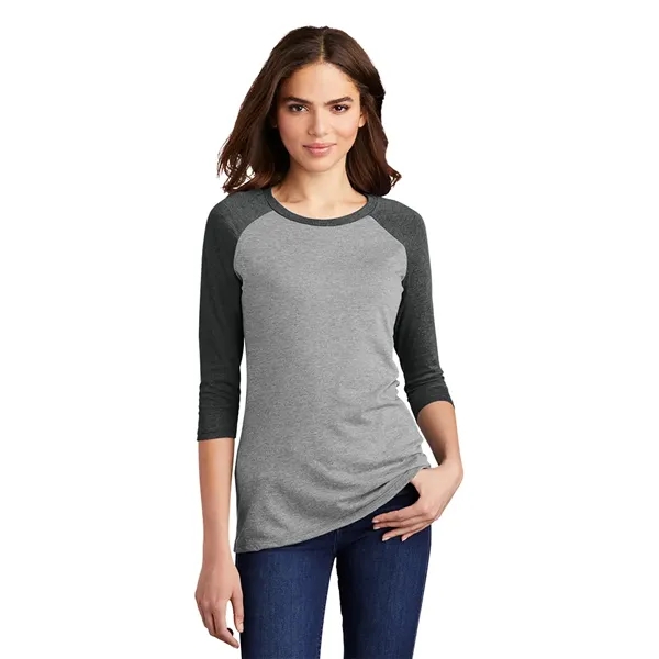 District® Women's Perfect Tri® 3/4-Sleeve Raglan - District® Women's Perfect Tri® 3/4-Sleeve Raglan - Image 9 of 10