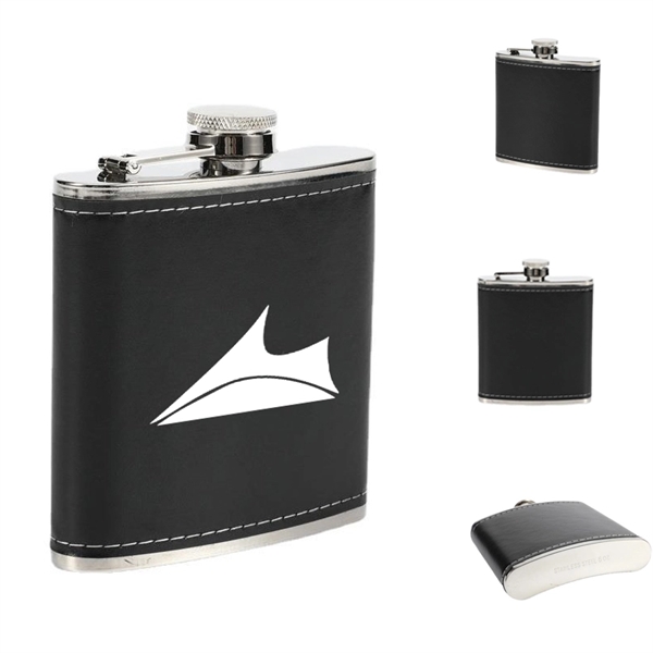 Leather Hip Flask - Leather Hip Flask - Image 0 of 0