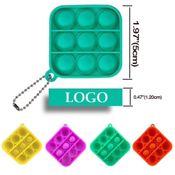 Mini Push It Pop Fidget Toy Key Chain - Mini Push It Pop Fidget Toy Key Chain - Image 2 of 3