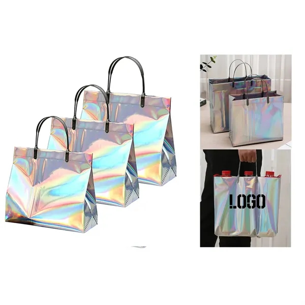 PVC Laser Holographic Tote Bags - PVC Laser Holographic Tote Bags - Image 0 of 1