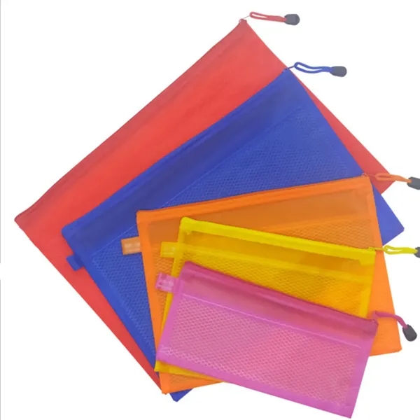 Waterproof Clear PVC Mesh Pencil Pouch Makeup Bag - Waterproof Clear PVC Mesh Pencil Pouch Makeup Bag - Image 1 of 1