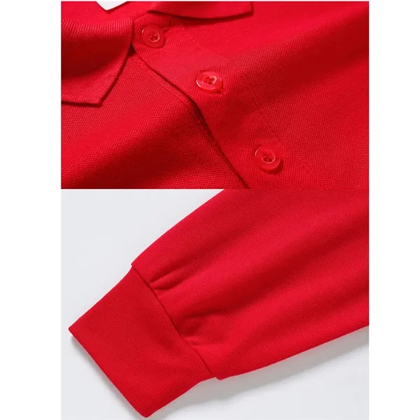 Unisex Long Sleeve Polo Shirt - Unisex Long Sleeve Polo Shirt - Image 1 of 1