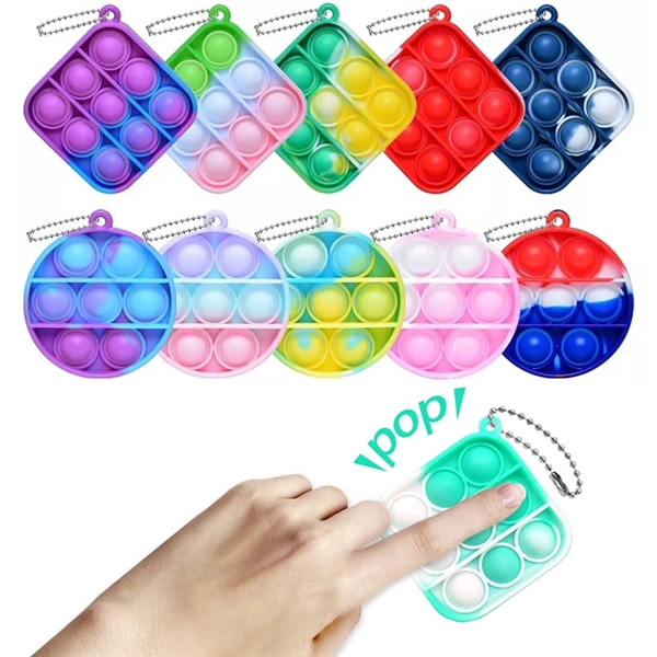 Customized color Push It Pop Fidget Toy Key Chain - Customized color Push It Pop Fidget Toy Key Chain - Image 0 of 4