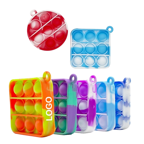 Customized color Push It Pop Fidget Toy Key Chain - Customized color Push It Pop Fidget Toy Key Chain - Image 1 of 4