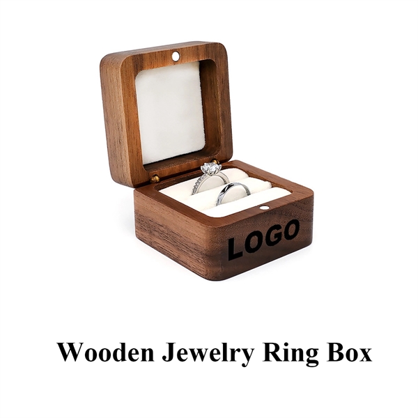 Wooden Jewelry Ring Box - Wooden Jewelry Ring Box - Image 0 of 5
