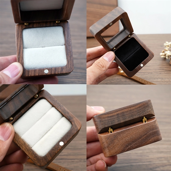 Wooden Jewelry Ring Box - Wooden Jewelry Ring Box - Image 3 of 5